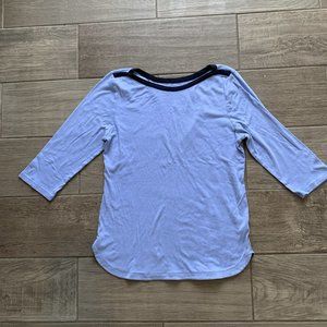 3/4 sleeve boatneck tee
